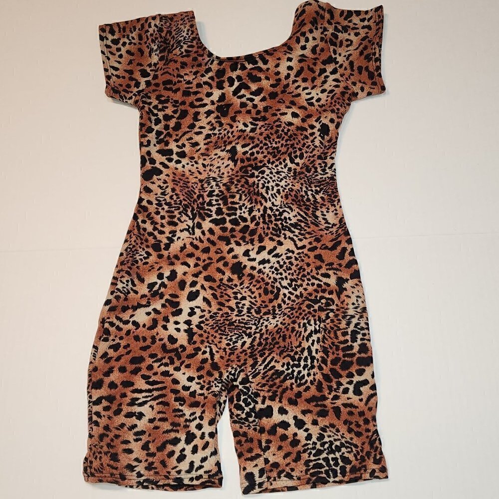 Moret girls 8 - 10 Unitard Dance Gymnastics Animal print